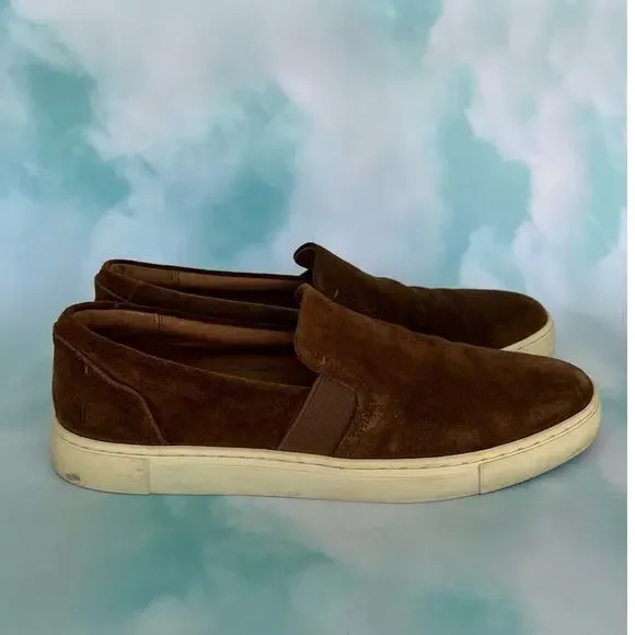 Frye Ivy Slip - Brown (Wood), Size 9.5, Genuine Suede and Leather - Picture 2 of 7